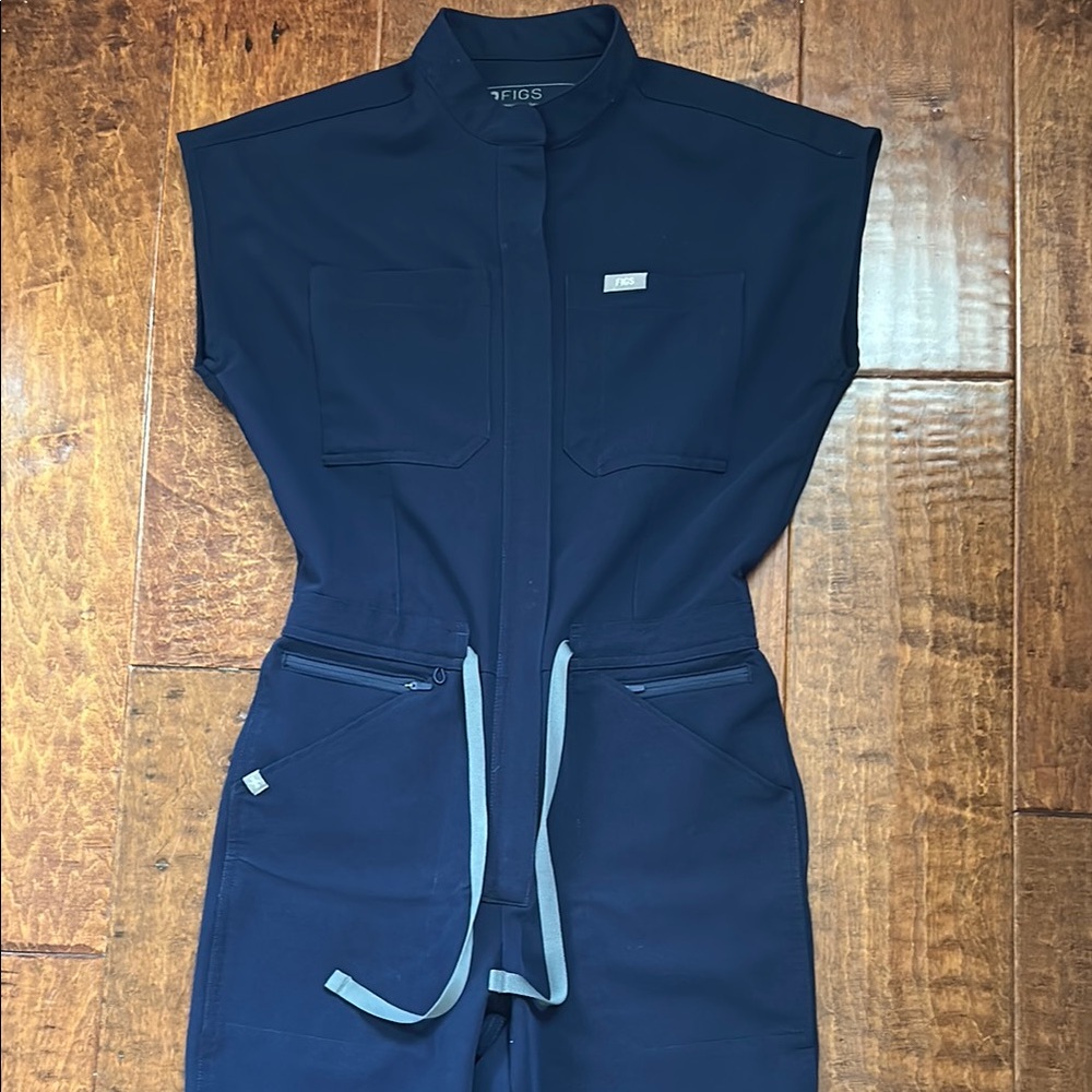 FIGS Dark Blue Utility Jumpsuit